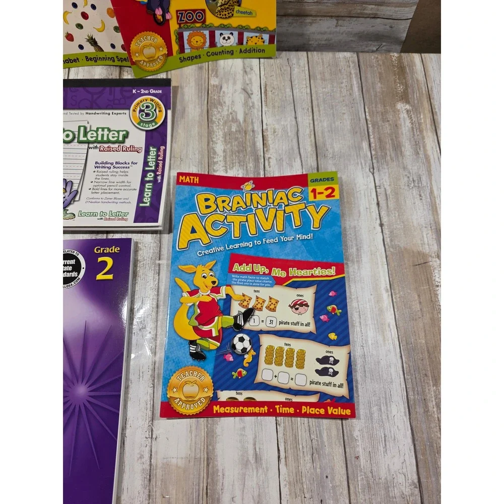 Educational Workbook‎ Lot Brainiac Activity Spectrum Math Mead Scholastic K-2nd